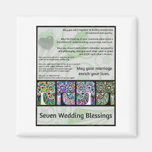 Jüdischer sieben Wedding Segen-Baum des Lebens Magnet