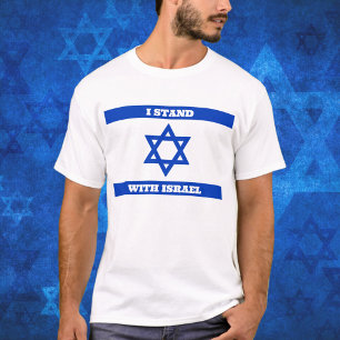 Jüdischer Star der David Flag steht mit Israel T-Shirt