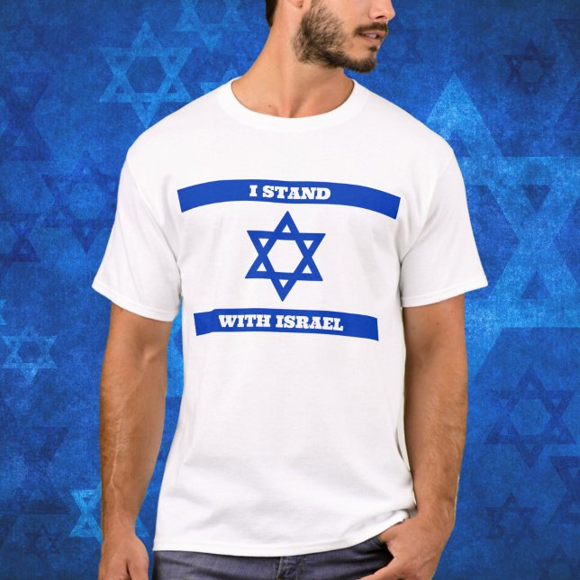 Jüdischer Star der David Flag steht mit Israel T-Shirt (Von Creator hochgeladen)