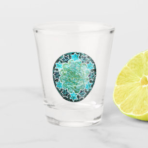 Jüdischer Star MedallionArt Shot Glass Schnapsglas