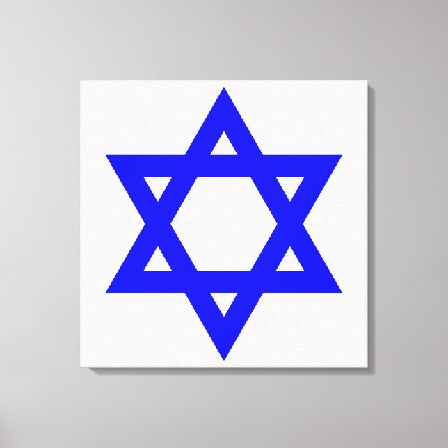 ✡︎ jüdischer Star von David Leinwanddruck (Vorderseite)
