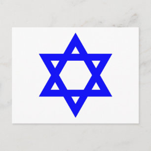 ✡︎ jüdischer Star von David Postkarte