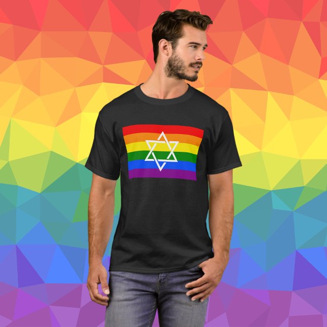 Jüdischer Stern von David Gay Praid Regenbogenflag T-Shirt (Von Creator hochgeladen)