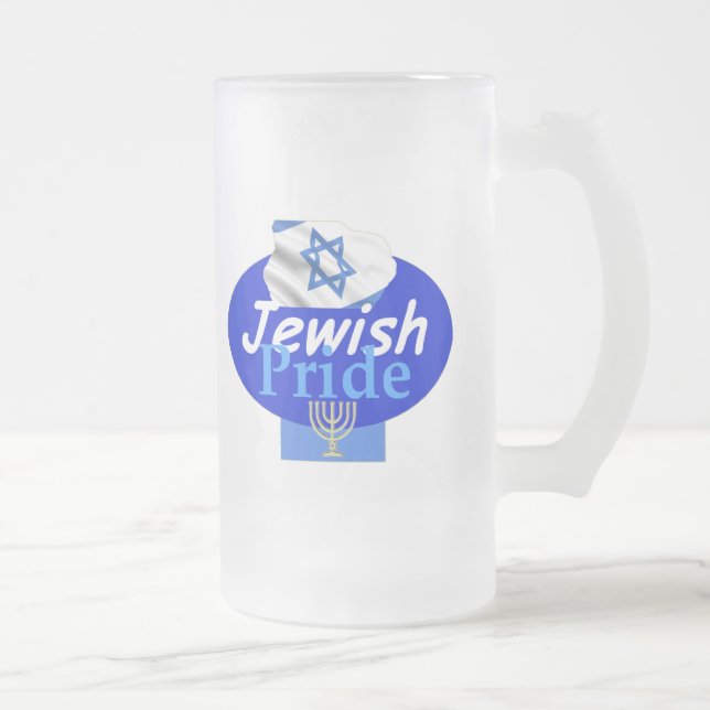 JÜDISCHER STOLZ MATTGLAS BIERGLAS (Rechts)