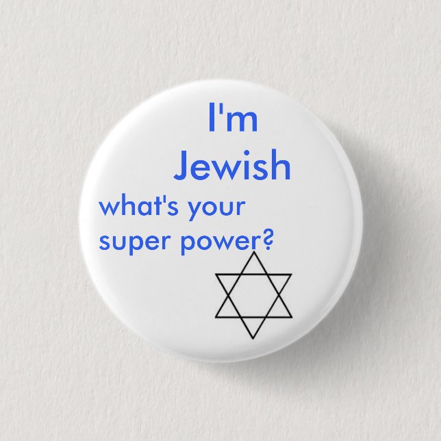 Jüdischer SuperPower Button (Vorderseite)