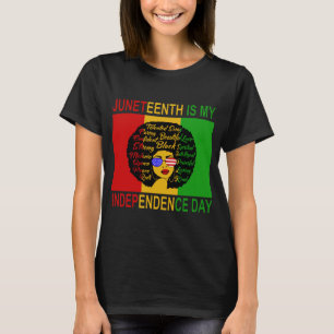 Jüdischer Unabhängigkeitstag Afro Lady Shirt