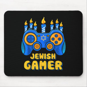 Jüdischer Video Game Controller Gamer Chanukah Boy Mousepad