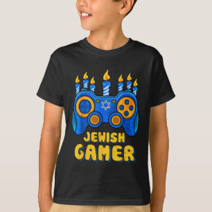 Jüdischer Video Game Controller Gamer Chanukah Boy T-Shirt