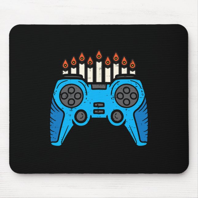 Jüdischer Videospiel-Gamer Chanukka Männer Junge  Mousepad (Vorne)