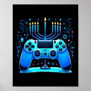 Jüdischer Videospielkonsolen-Spieler Chanukka Hanu Poster