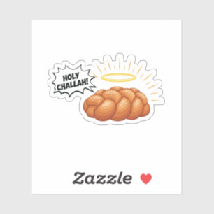 Jüdisches Brot der Heiligen Challah Hanukkah Aufkleber