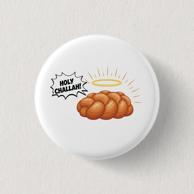 Jüdisches Brot der Heiligen Challah Hanukkah Button (Vorderseite)