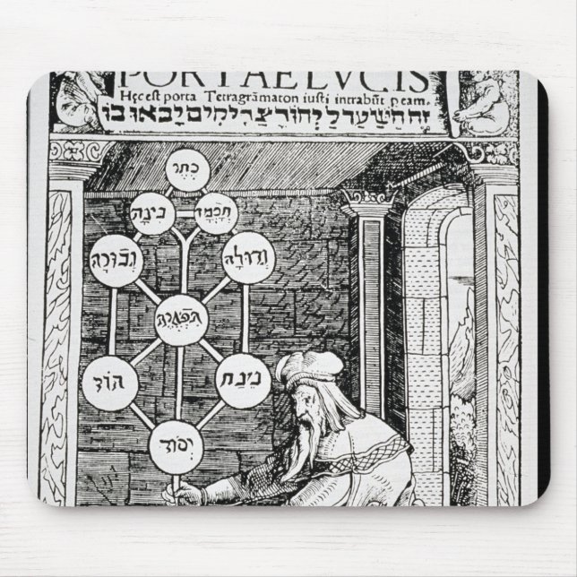 Jüdisches cabbalist, das ein sephiroth hält mousepad (Vorne)