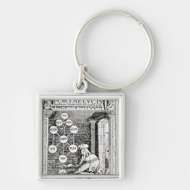 Jüdisches cabbalist, das ein sephiroth hält schlüsselanhänger (Vorne)