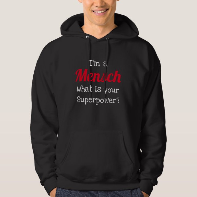 Jüdisches Funny Sweatshirt - Ich bin ein Mensch Su (Vorderseite)