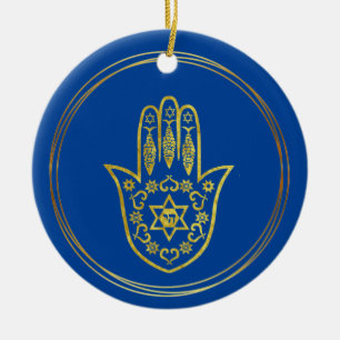 Jüdisches Gold Hamsa Weihnachtsschmuck