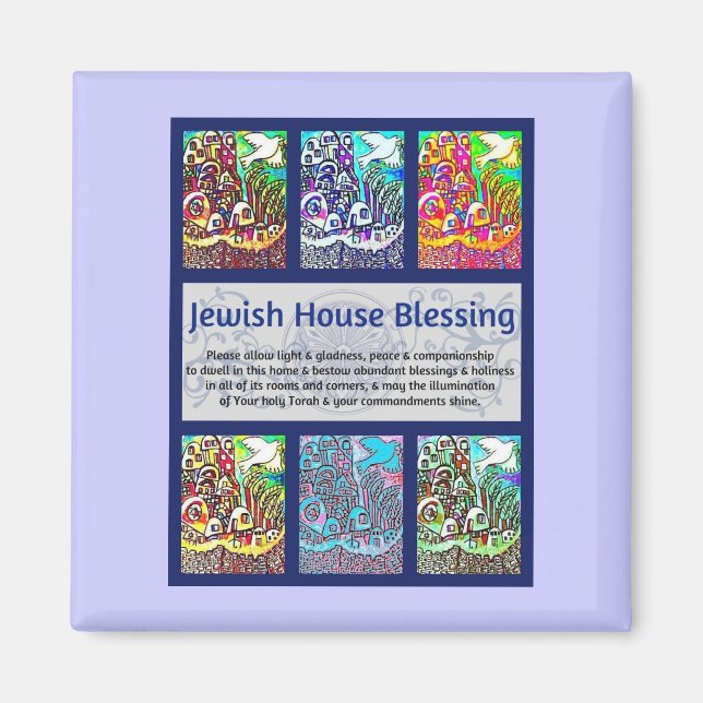 Jüdisches Haus Segen Stadt Jerusalem Magnet (Vorne)
