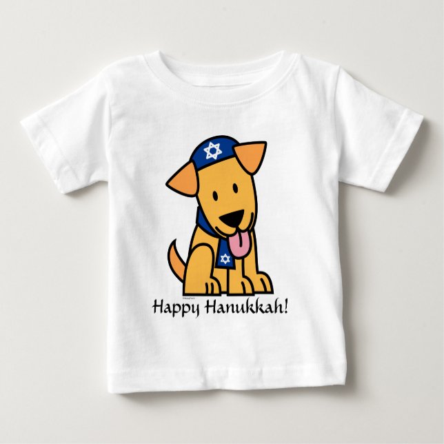 Jüdisches Labrador retriever Hündchen Chanukkas Baby T-shirt (Vorderseite)
