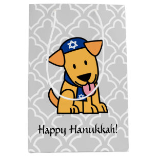 Jüdisches Labrador retriever Hündchen Chanukkas Mittlere Geschenktüte