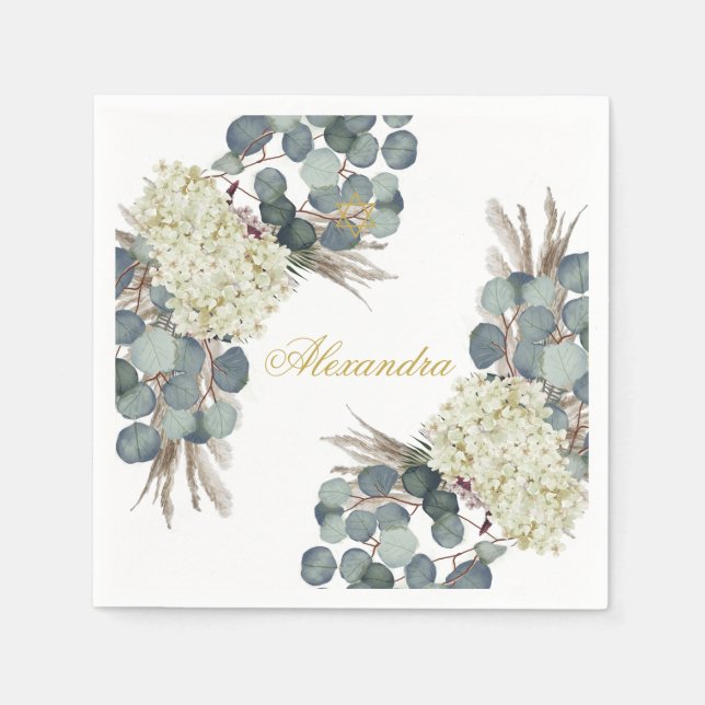 Jüdisches Mädchen-Baby-Benennung von Floral-Gold Serviette (Vorderseite)