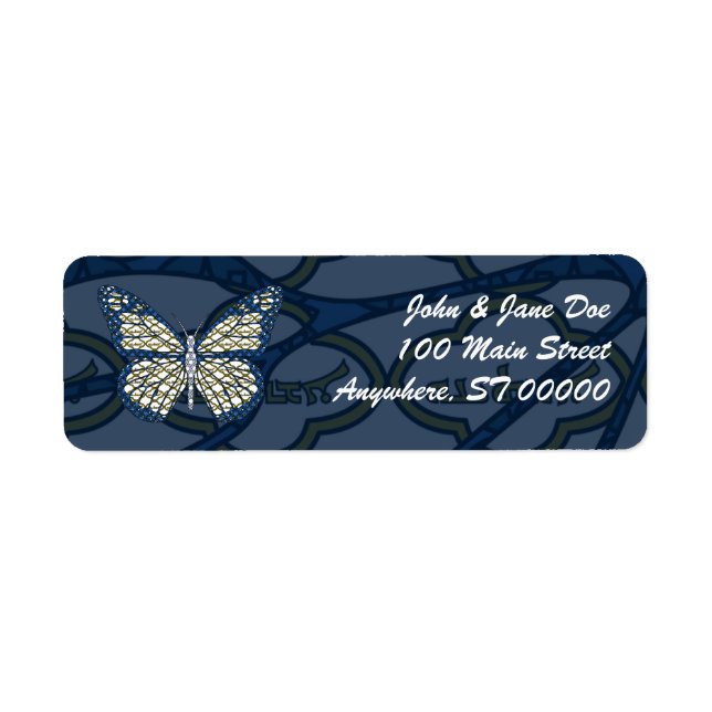 jüdisches Monarch-Adressenlabel (Vorne)