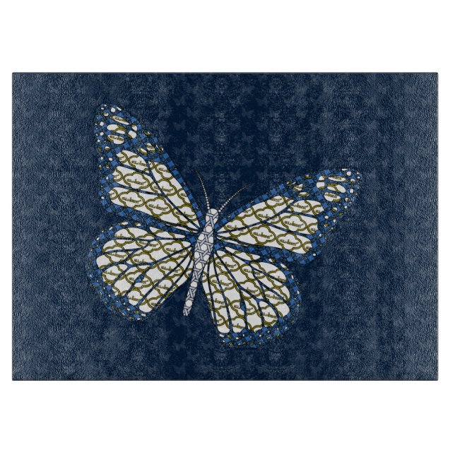 Jüdisches Monarch-Glas-Schneidboard Schneidebrett (Vorderseite)