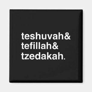 Jüdisches Neujahr Jom Kippur Teschuwa Tefilla Zeda Magnet