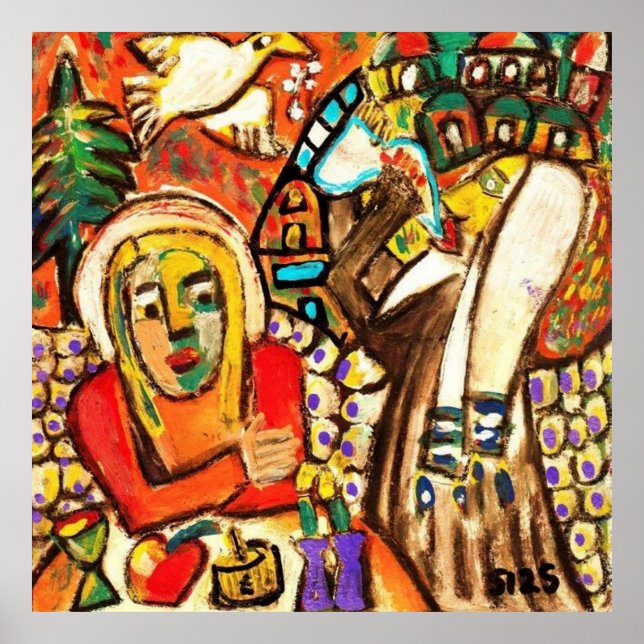 Jüdisches Neujahr mit Shofar Poster (Vorne)