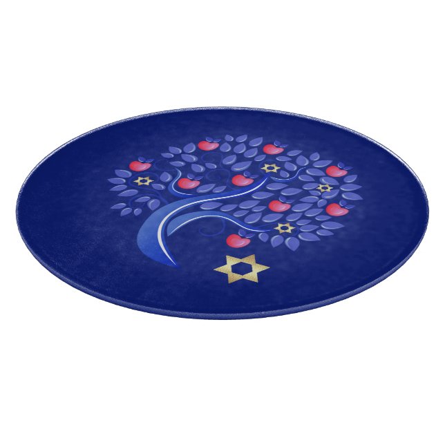 Jüdisches Neujahr | Rosh Hashanah Challah Board Schneidebrett (Ecke)