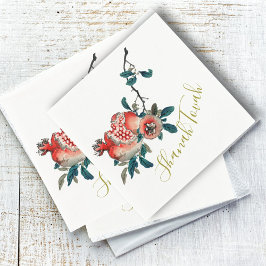 Jüdisches Neujahr Rosh Hashanah Elegant süße Früch Serviette