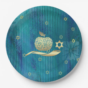 Jüdisches Neujahr   Rosh Hashanah Paper Tellers Pappteller