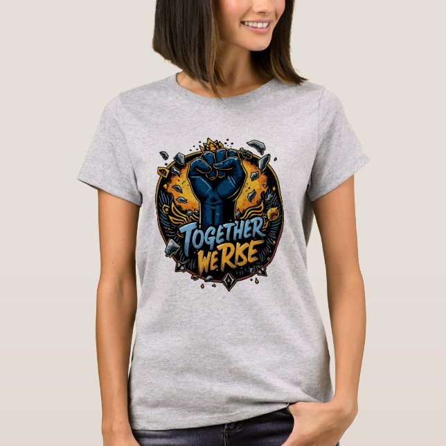 Jüdisches Rundemblem mit eingezäuntem Arm T-Shirt (Vorderseite)