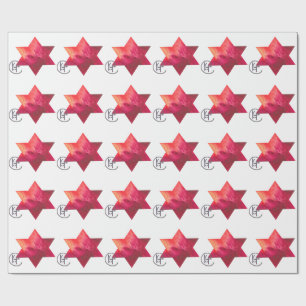Jüdisches Star Heart of Fire Art Geschenkpapier