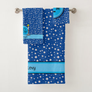 Jüdisches Star-Set für Personalisiertes Handtuch Badhandtuch Set