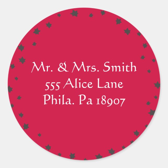 Jüdisches Sternchen-Siegel Runder Aufkleber (Vorderseite)