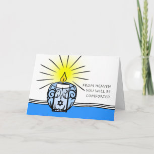 Jüdisches Themed Beileid, vom Himmel Karte