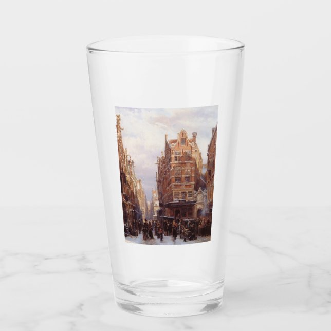 Jüdisches Viertel in Amsterdam (Vintage Stadtumgeb Glas (Vorderseite)