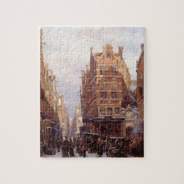 Jüdisches Viertel in Amsterdam (Vintage Stadtumgeb Puzzle (Vertikal)