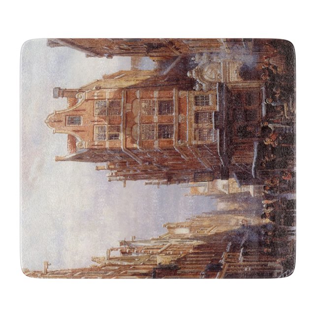 Jüdisches Viertel in Amsterdam (Vintage Stadtumgeb Schneidebrett (Vorderseite)