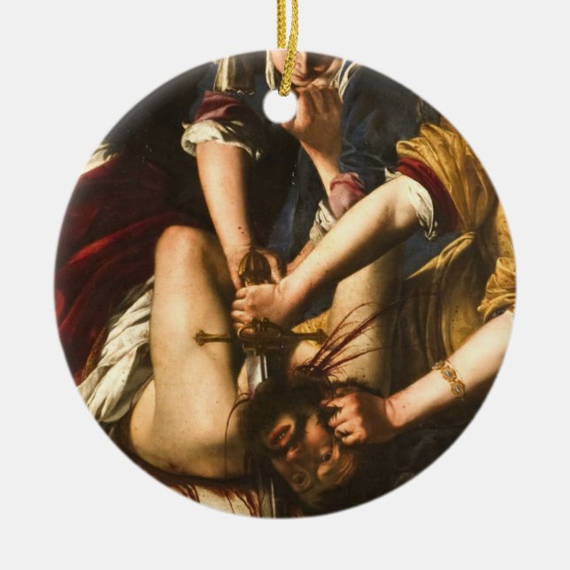 Judith Slaying Holofernes - Artemisia Gentileschi Keramik Ornament (Vorne)