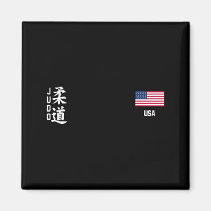 Judo-Amerikanische-Flagge-Judoka-Dojo-Kampfsport-A Magnet