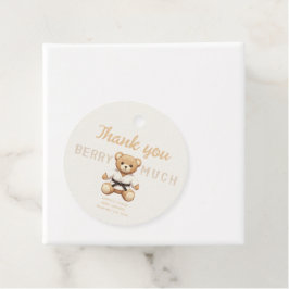 Judo Black Belt Bear Baby Shower Collection Geschenkanhänger