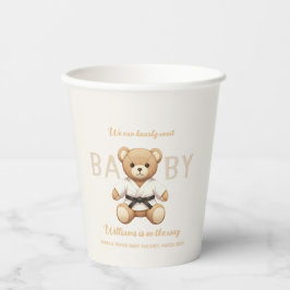 Judo Black Belt Bear Baby Shower Collection  Pappbecher