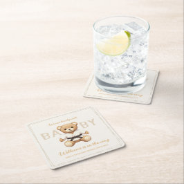 Judo Black Belt Bear Baby Shower Collection Rechteckiger Pappuntersetzer