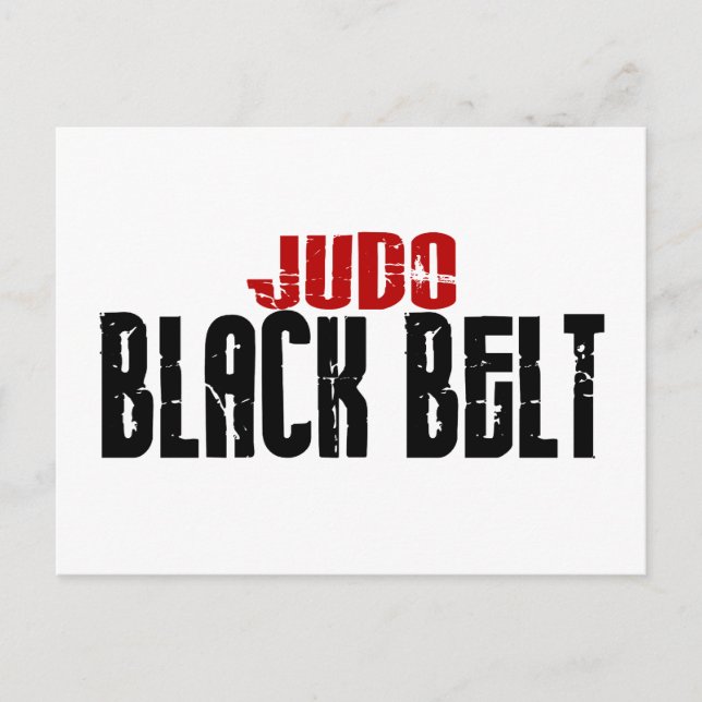 Judo Black Belt Postkarte (Vorderseite)