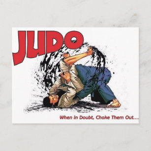 Judo Choke Out Postkarte