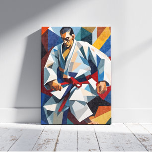Judo Cubism Canvas Print Leinwanddruck
