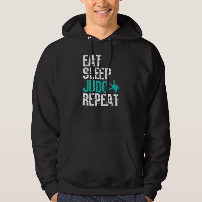 Judo Eat Sleep Judo Repeat Hoodie (Vorderseite)