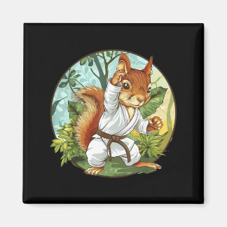 Judo Eichhörnchen Natur Kampfsport Kickboxen Magnet