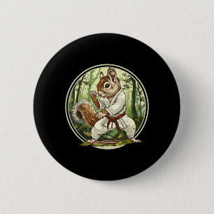 Judo Eichhörnchen Wald Martial Arts Kickboxen Button